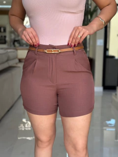 Short alfaiataria com cinto na internet