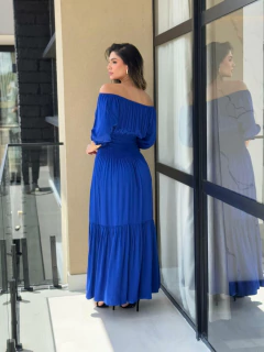 vestido longo lastex na cintura - comprar online