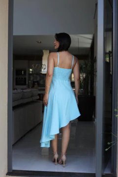 Vestido lastex nas costas assimetrico - comprar online