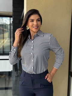 Camisa sedinha listras - Yamada Fashion