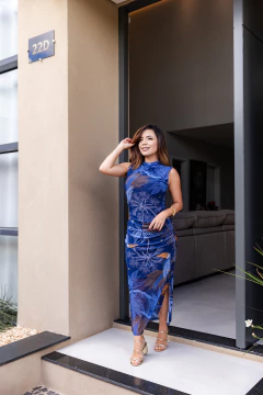 Vestido tule gola alta forrado tamanho unico (38/40) - loja online