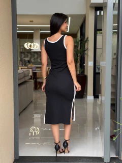 Vestido tubinho listras lateral - comprar online