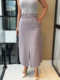 Saia com cinto reta - comprar online