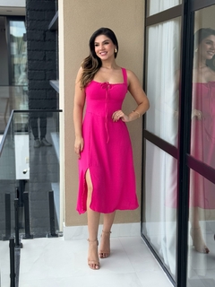 Vestido crepe com bojo