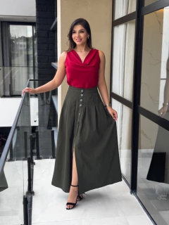 Imagem do Saia longa botões