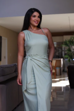 Vestido transpassado alfaiataria - Yamada Fashion