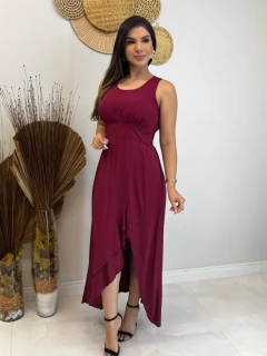 Vestido viscolinho com elástico atrás