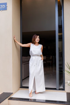 Conjunto de saia e blusa forrado - Yamada Fashion