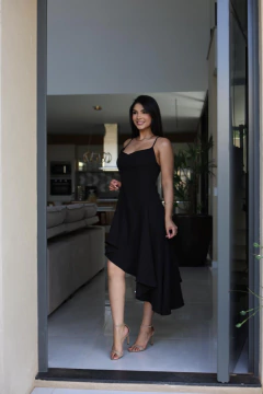 Vestido lastex nas costas assimetrico na internet