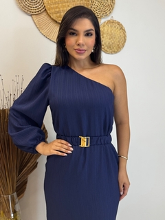 Vestido nula manga com cinto - comprar online