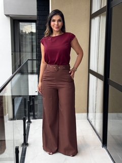 Blusa sedinha manga trabalhada - loja online