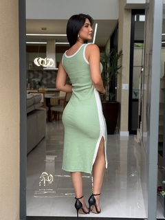 Imagem do Vestido tubinho listras lateral