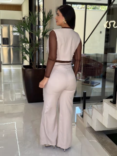 Conjunto de calça e colete botão - Yamada Fashion