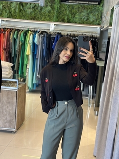 Blusa casaco cherry