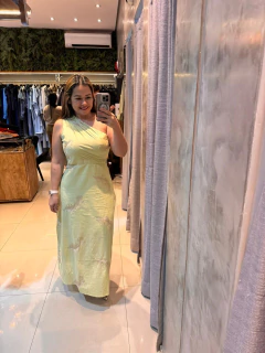 Vestido bordado nula manga na internet