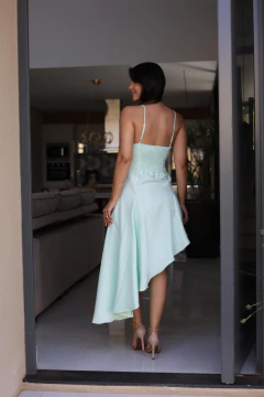 Imagem do Vestido lastex nas costas assimetrico