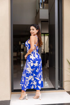 Vestido estampado viscose midi - comprar online