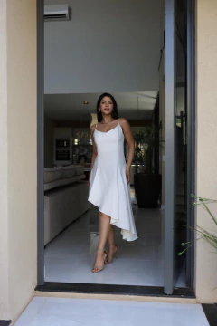 Vestido lastex nas costas assimetrico - comprar online