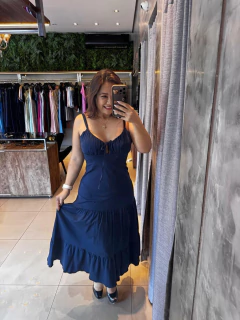 Vestido midi amarração busto - Yamada Fashion