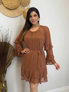 Vestido tule curto boho chic na internet