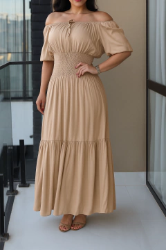 Vestido longo lastex na cintura na internet