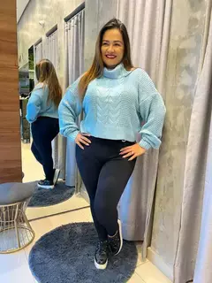 Blusa tricô gola na internet