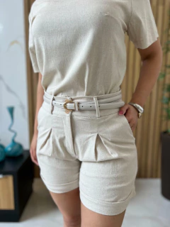 Cinto couro fivela dourada