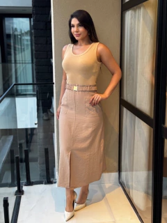 Saia com cinto reta - loja online