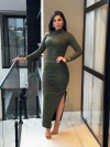 Vestido manga longa suplex