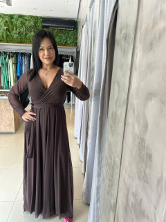 Macacão tule manga longa - Yamada Fashion