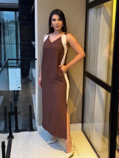 Vestido com duas cores