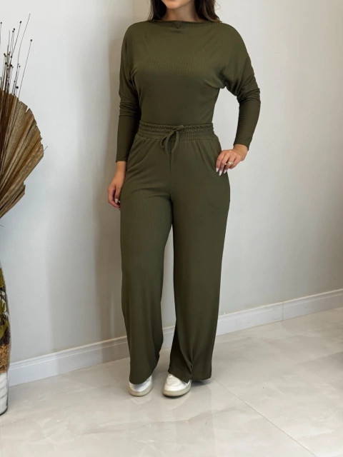 Conjunto malha canelada