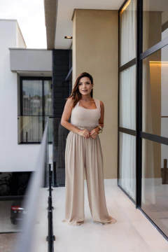 Calça pantalona lastex na cintura - loja online