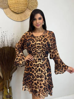 Vestido tule curto boho chic