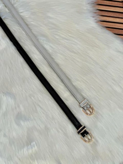 Cinto couro fivela dourada na internet