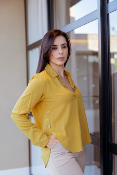 Camisa botões cores - comprar online