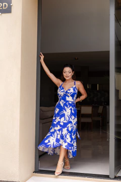 Vestido estampado viscose midi - Yamada Fashion