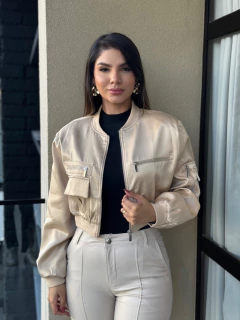 Jaqueta acetinada punho - Yamada Fashion