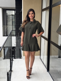 Vestido manga morcego laço na internet