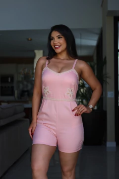 Macaquinho alça bordado - comprar online