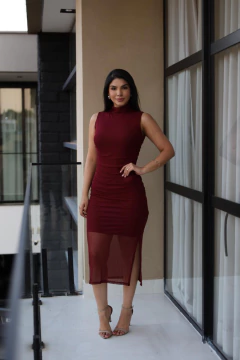 Vestido tule tubinho - loja online