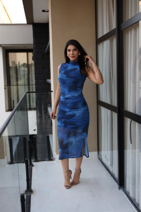 Vestido tule tubinho - comprar online