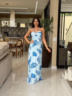 Vestido estampado com franzido - loja online