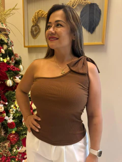 Blusa nula manga laço - loja online