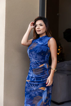 Imagem do Vestido tule gola alta forrado tamanho unico (38/40)