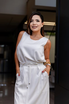 Conjunto de saia e blusa forrado - comprar online