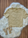 Blusa canelada bege
