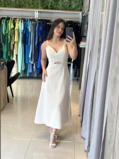 Vestido midi mirella linho - comprar online