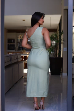 Vestido transpassado alfaiataria - loja online