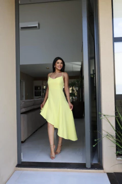 Imagem do Vestido lastex nas costas assimetrico